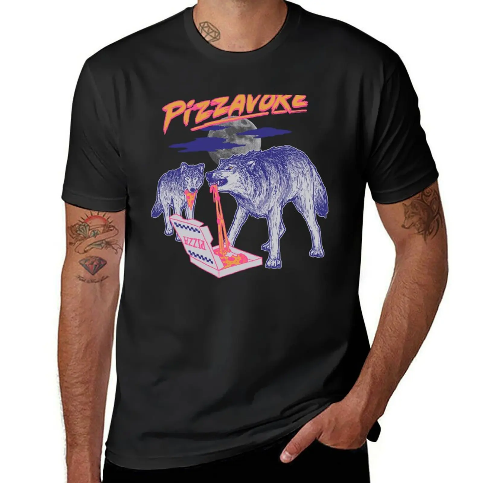 Pizzavore T-Shirt kawaii clothes summer top Blouse black t shirts for men