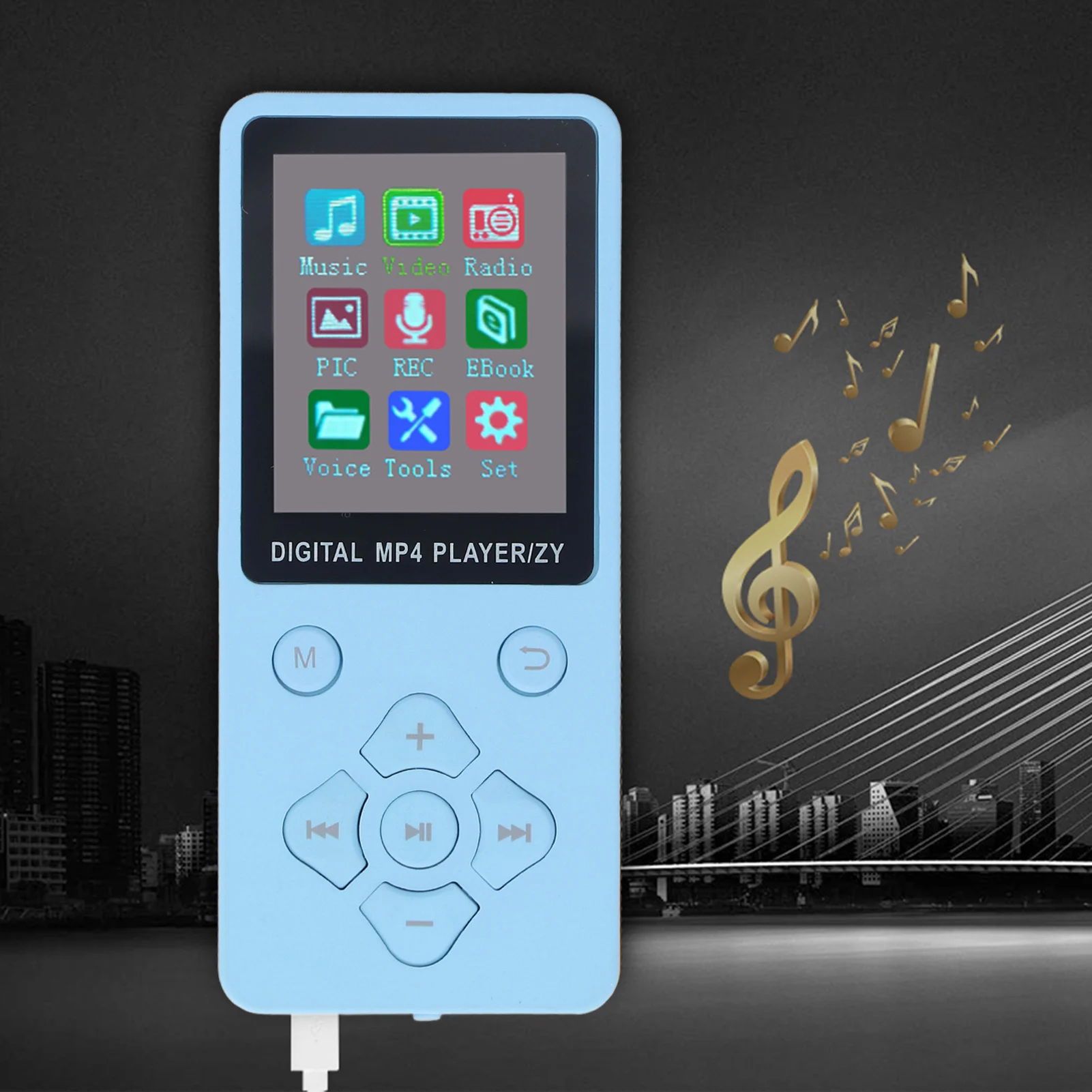MP3 MP4 Player Bluetooth 5.0 Super Thin 1.8 Inch Color Screen 128G Expandable Memory Portable Video Music Player MP3 MP4 Player