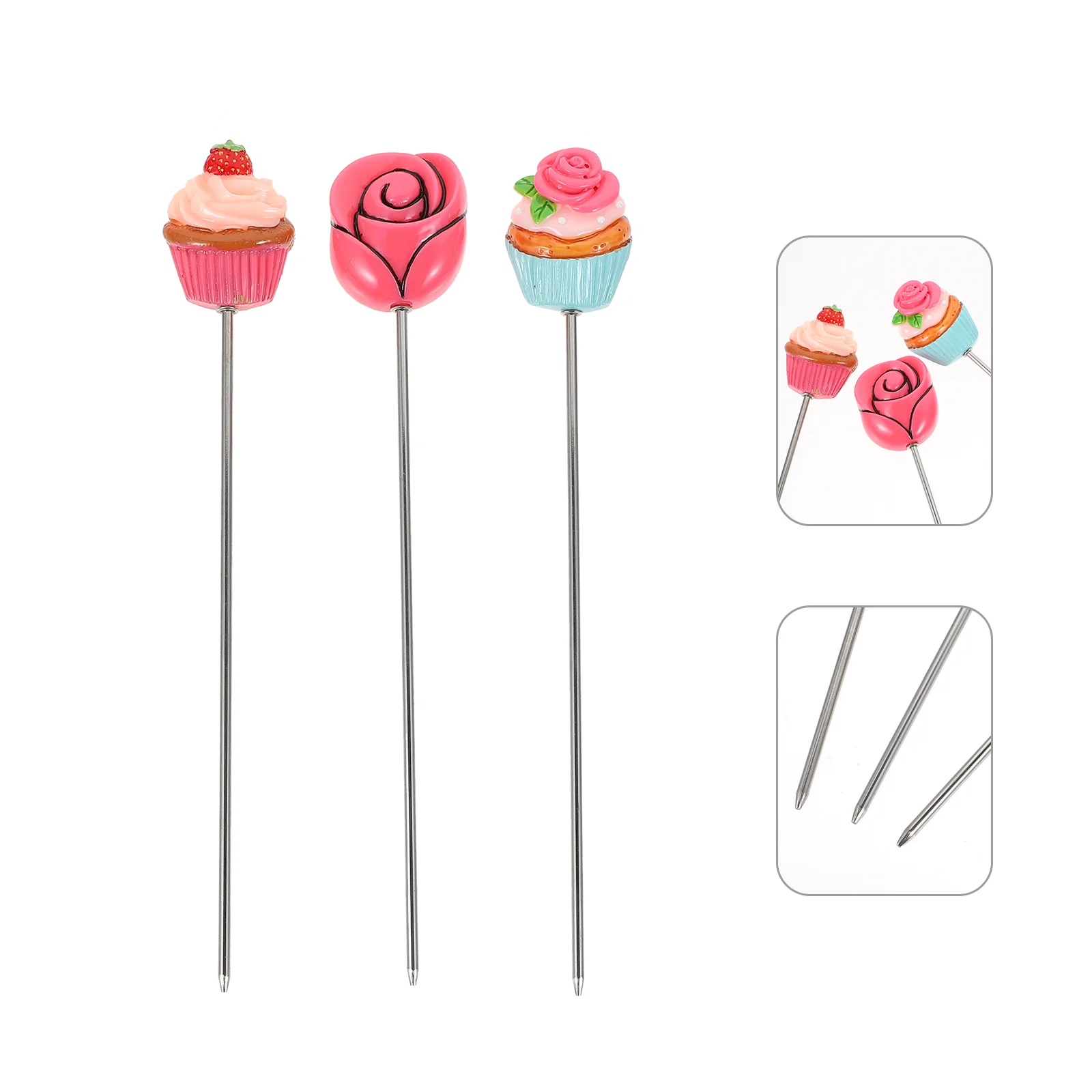 

3 Pcs Cake Testing Pin Baking Testers Household Probe Skewer DIY Tool Needle Detection