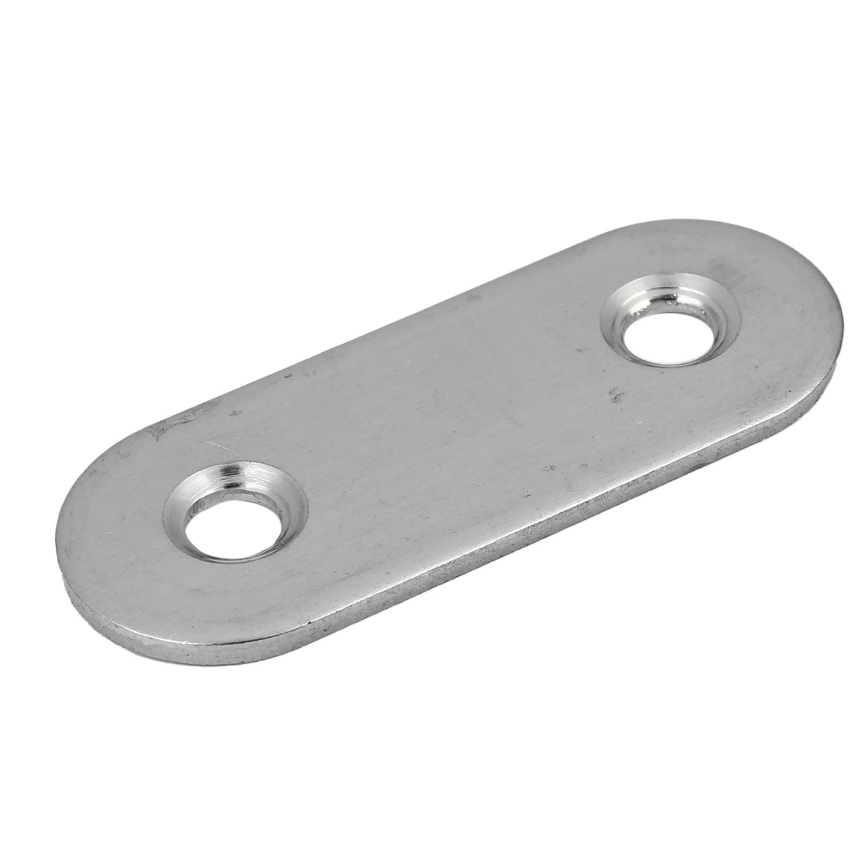 AB35-Belt 5 X 6 Mm Silver Screw Binding With Flat Mending Plates Repair Fixing Joining Brackets 40X15mm