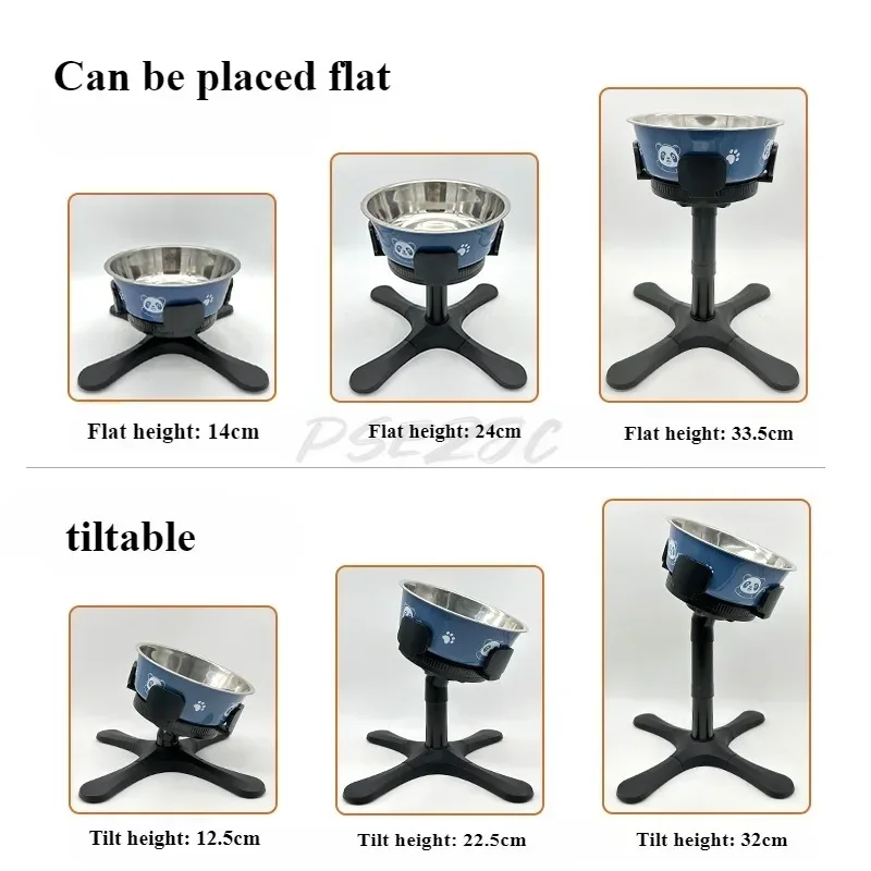 Pet Dog Bowl Holder Adjustable for Lifting Raised To Prevent Tipping High Foot Tilt Suitable for Large Dogs in The Dog Bowl