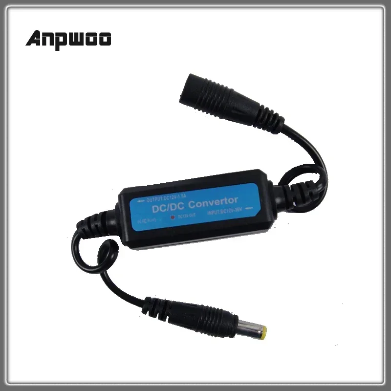 Anpwoo P36S1R5 تيار مستمر إلى تيار مستمر محول طاقة فحص مهائي كابلات كابل حاقن وحدة امدادات الطاقة 12 فولت لملحقات كاميرا IP