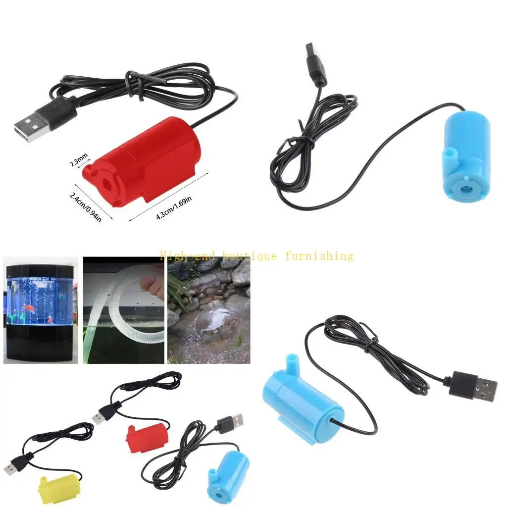 L9NB Micro Water Fish Tanks Aquarium USB Powered for DC 5V 2-3L/min Mini Motor Water-pump