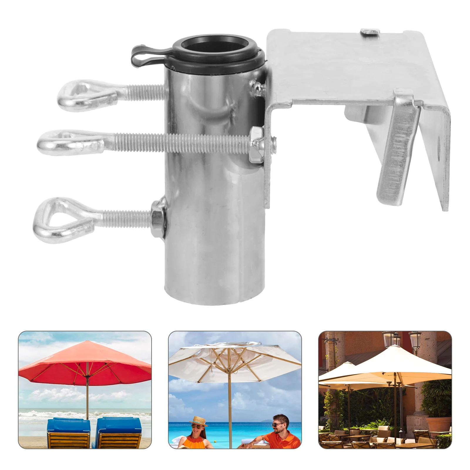 Base Large Umbrella Tricycle Fixed Clip Big Stands for outside Heavy Duty 1500X1200X1100CM Metal Clamp Table