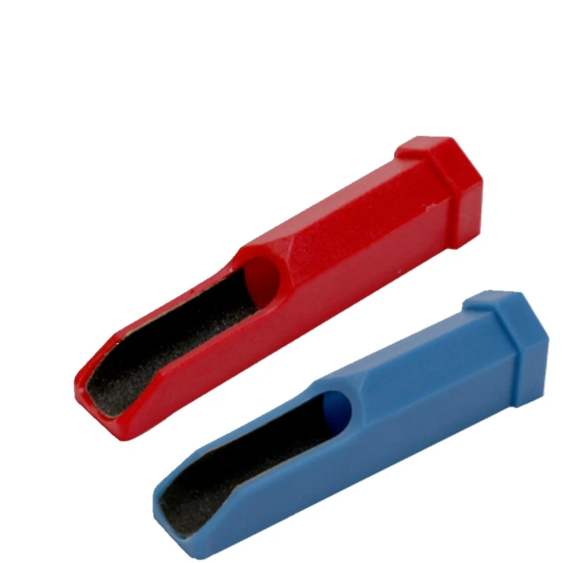 2pcs Red and Blue Billiard Rod Leather Head Repairer Gun Head Repair Tool Abrasive Grinder Billiards Accessories Billiard Stick