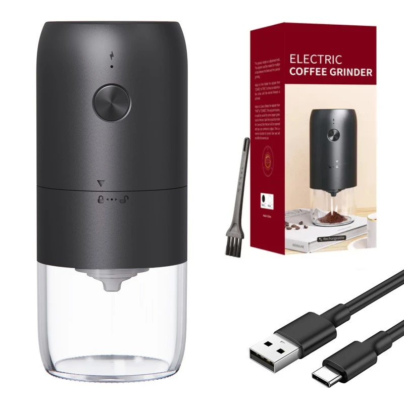 

Electric Coffee Grinder Rechargeable USB Coffee Grinder Conical Burr Grinding Core Portable Travel Coffee Grinder for Espresso