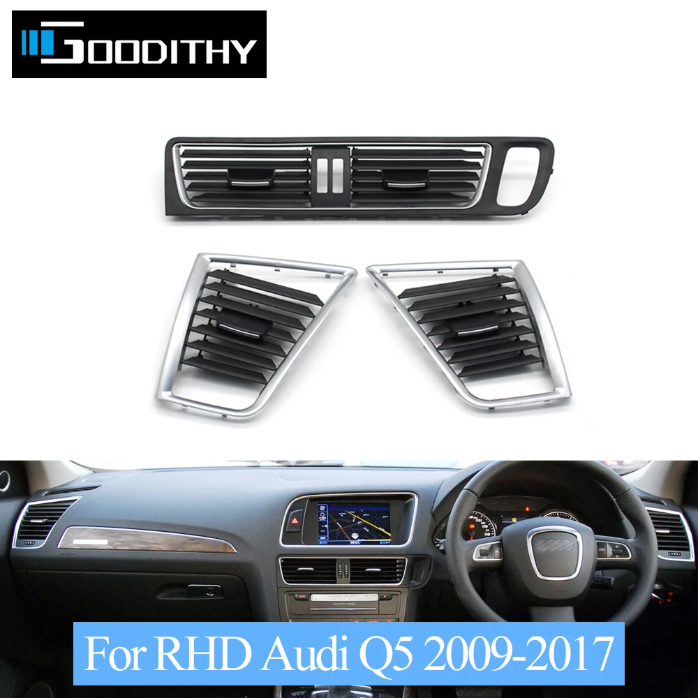 

RHD Car Dashboard Left Right Central Air Conditioner AC Vent Grille Outlet Panel For Audi Q5 2009-2017 8R2820901E 8R2820902E