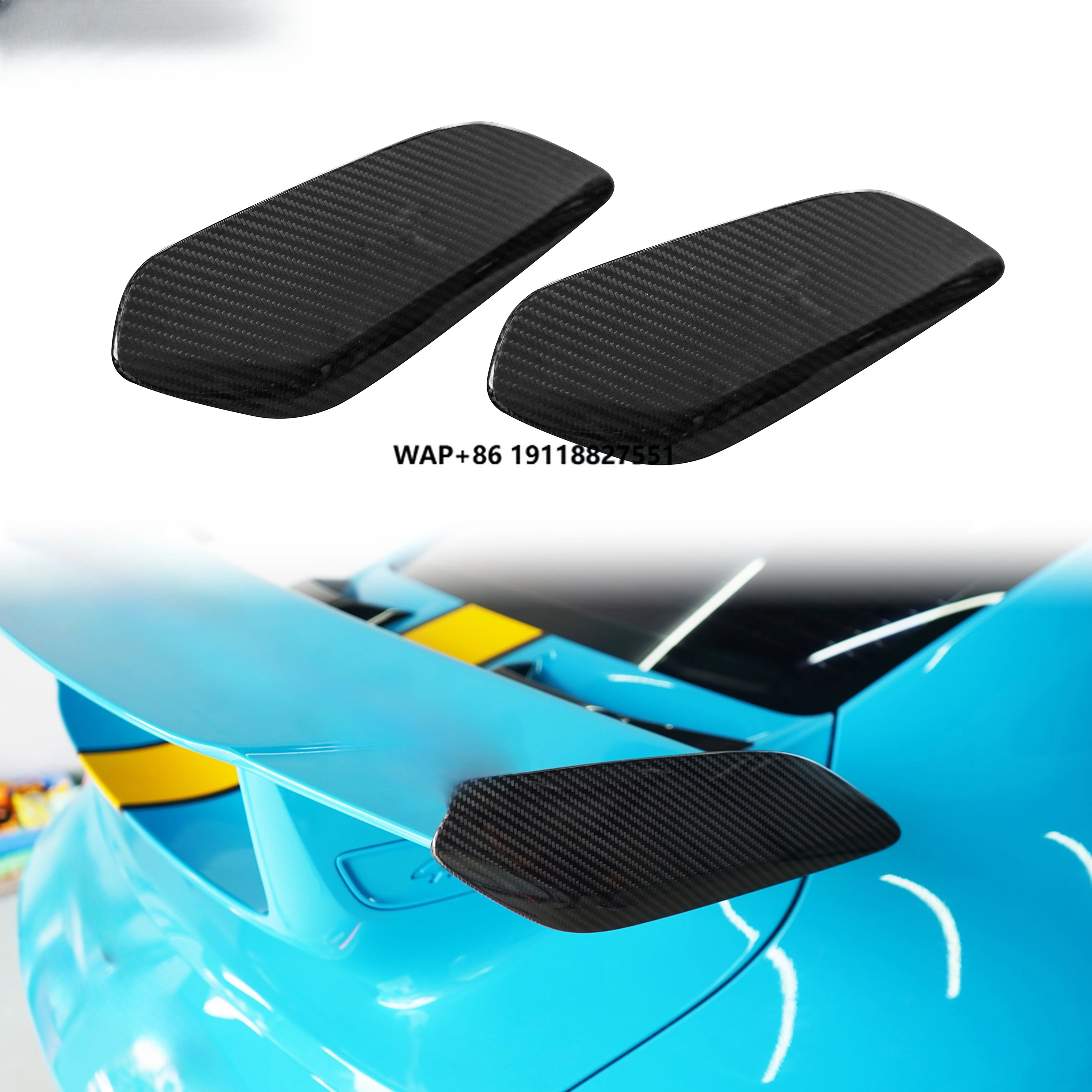 

Karbel Dry Carbon Fiber Car Rear Spoiler Wing Plates for 911GT3 2005-2008