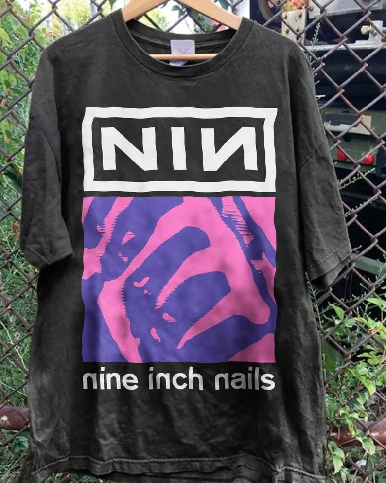 Nine Inch Nails T-Shirt Vintage Loose Oversized Unisex T-shirt Harajuku Streetwear Trendy Cotton Print Breathable Couples soft
