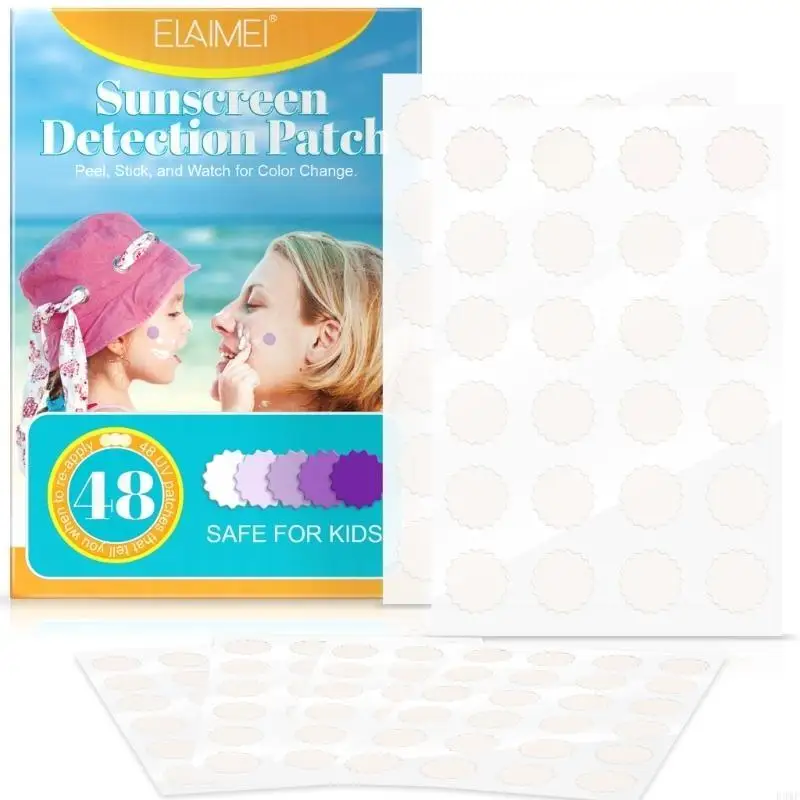 

R3MF UV Stickers Sunscreen Reapply Waterproof Patches For Kids Adults Summer Travel
