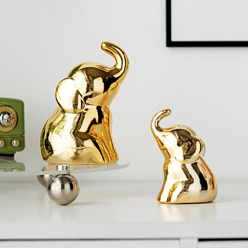 

Statue Ornament Figurine Elephant Shelf Decor Figurines Vintage Bedroom Dresser Small Large Animal Cute for Home Decoration