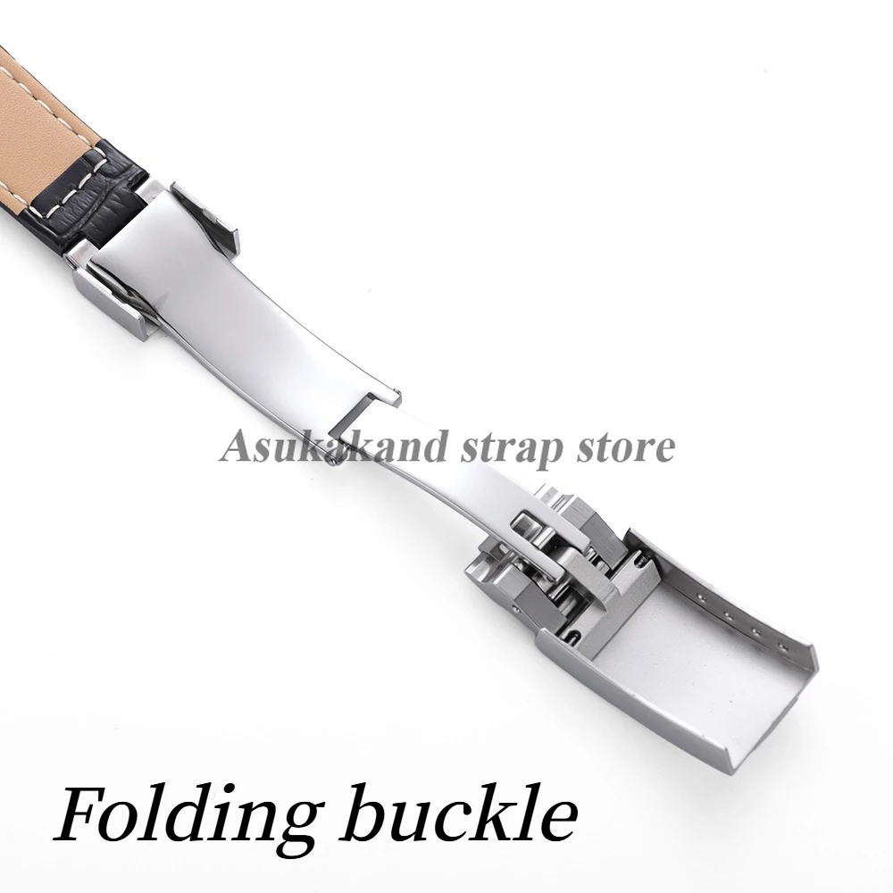 レザー時計ストラップ 20 ミリメートルロレックスサブマリーナーデイトナ GMT ウォーターゴースト用クロコダイルパターン牛革折りたたみバックルメンズバンド