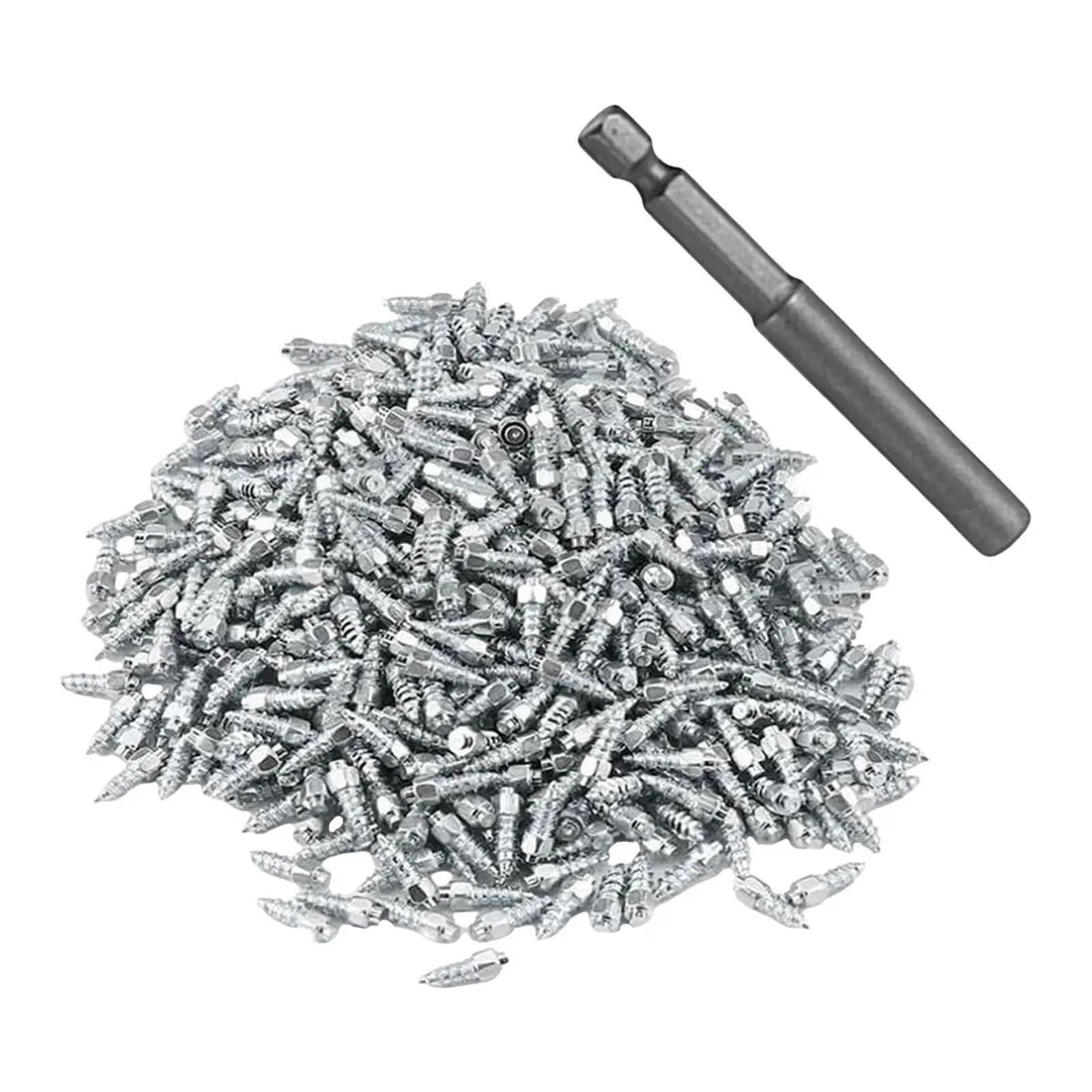 Alloy Tire Studs Anti Slip Screw Spikes for Winter Tire Protection Enhanced Grip Snow Ice Auto Accessory