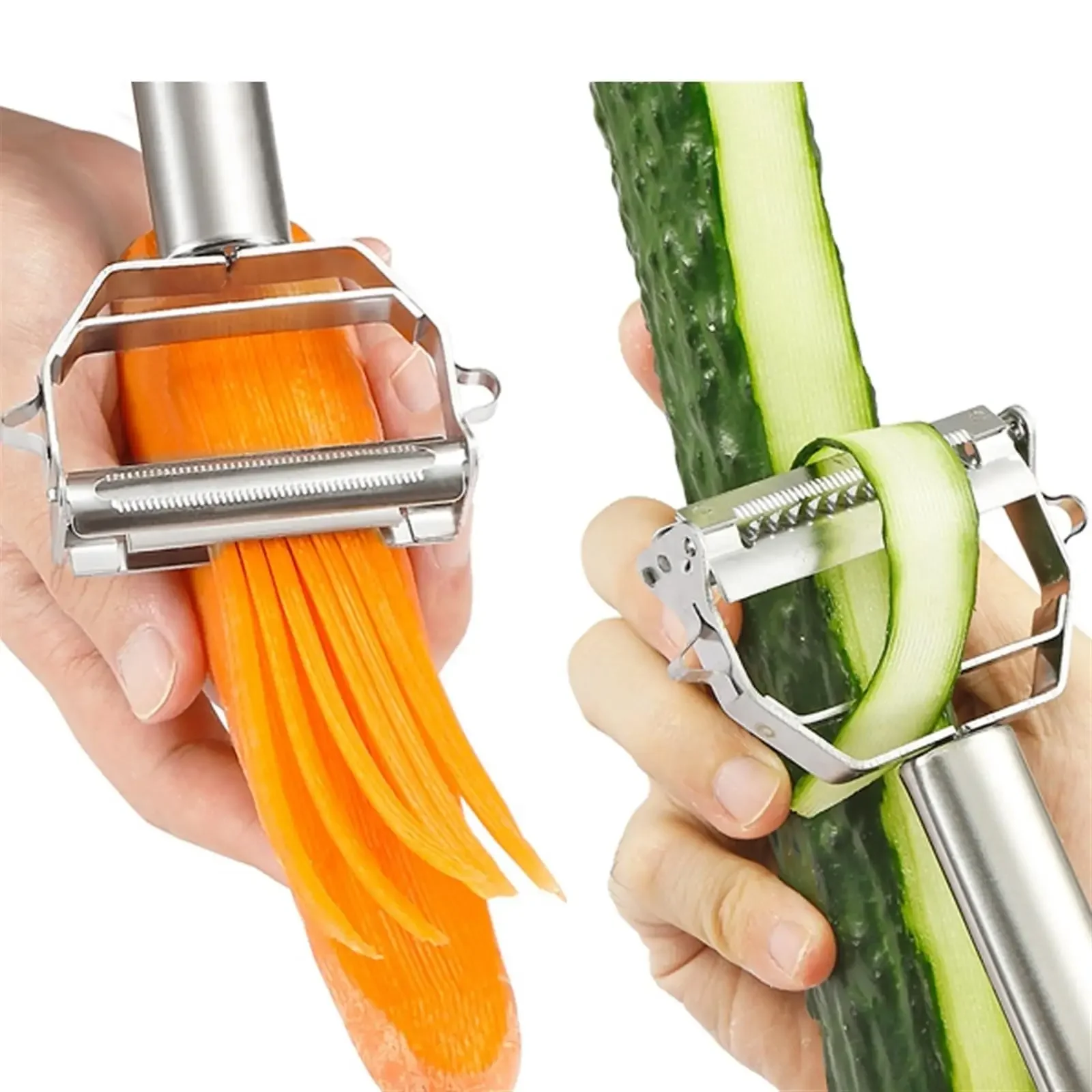 

2Pcs Multifunction Vegetable Peeler Slicer Stainless Steel Potato Peeler Cucumber Carrot Grater Peeler Kitchen Accessories Vrsgs