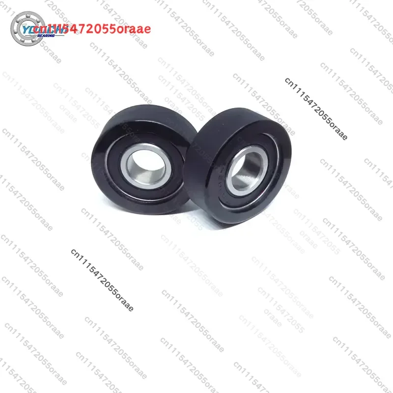 2pcs OD 43 mm PU Coated Roller With 6202RS Bearing 15x43x15 PU620243-15 Urethane Soft Rubber Covered Wheel Pulleys