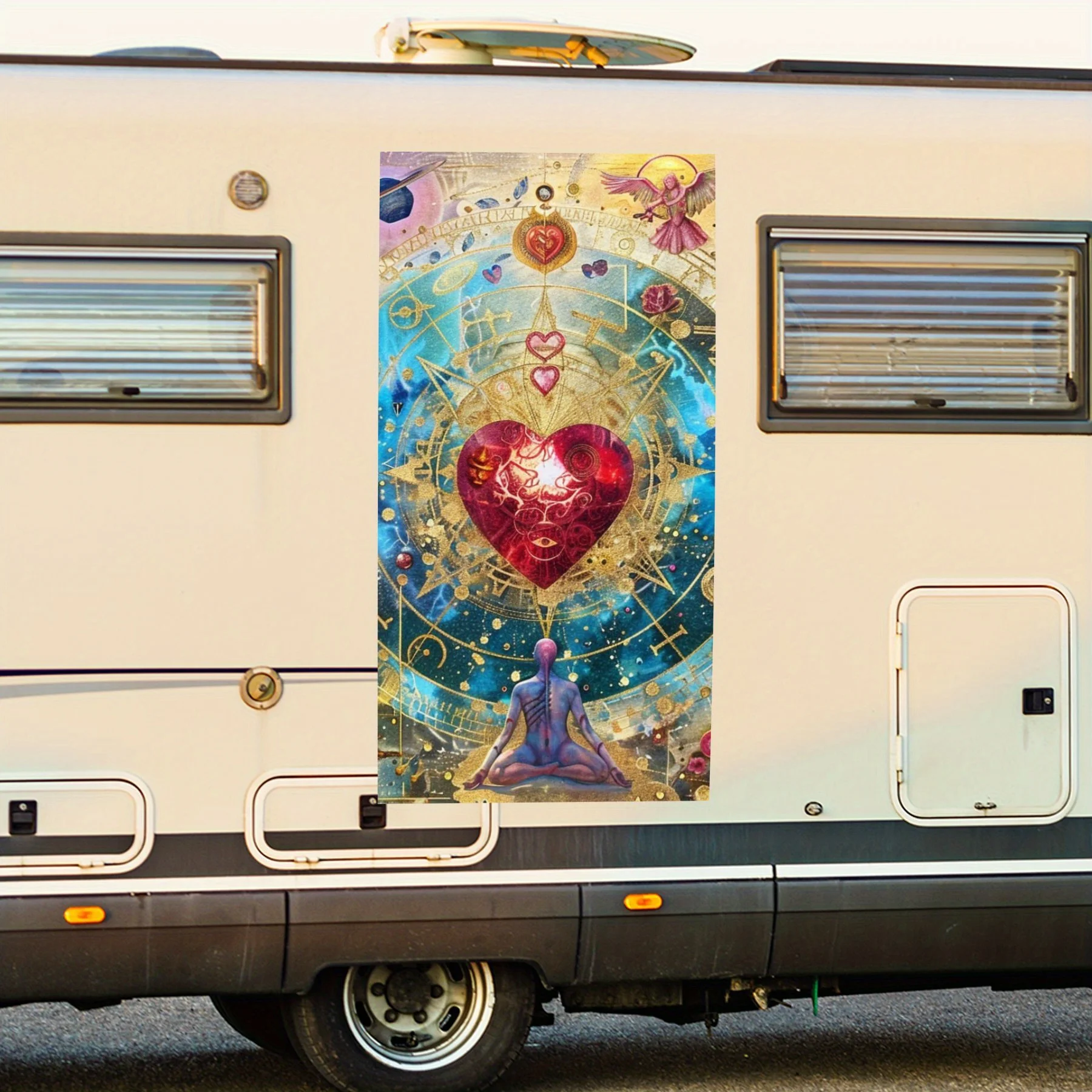 

Мистическая астрология и духовностьАклейка на автомобиль, виниловая наклейка на сторону дома на моторику, водонепроницаемая самоклеящаяся виниловая наклейка