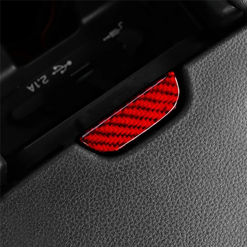 

AU28-Настоящее твердое углеродное волокно для Subaru BRZ Toyota GR86 2022-2024, центральная кнопка хранения, декор, внутренние детали (красный)