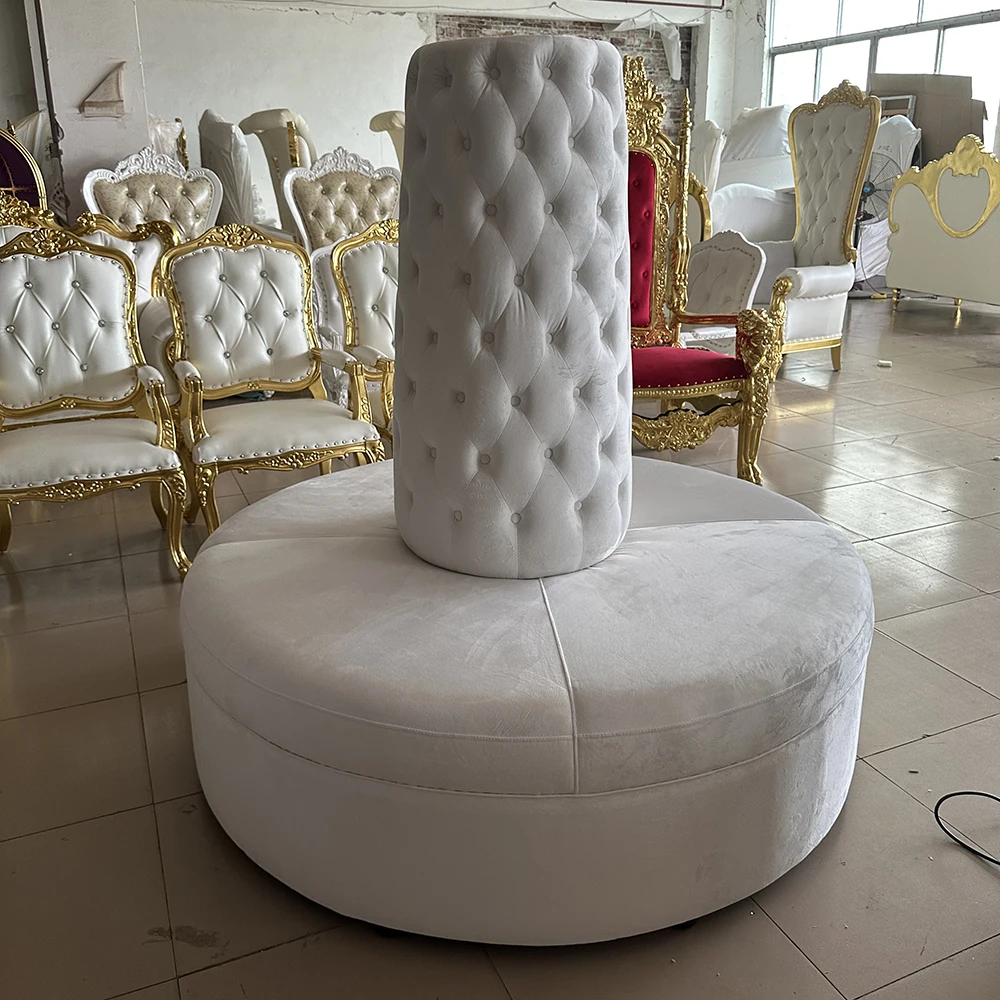 Customized French Style Wedding for Loveseat white king and queen throne chairs