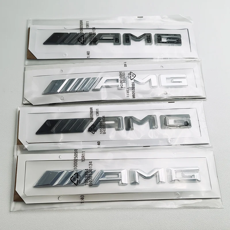 3D ABS Black Logo AMG Emblem Letters Car Trunk Badge For Mercedes Benz W204 W205 W176 W177 W212 W213 AMG Sticker Accessories