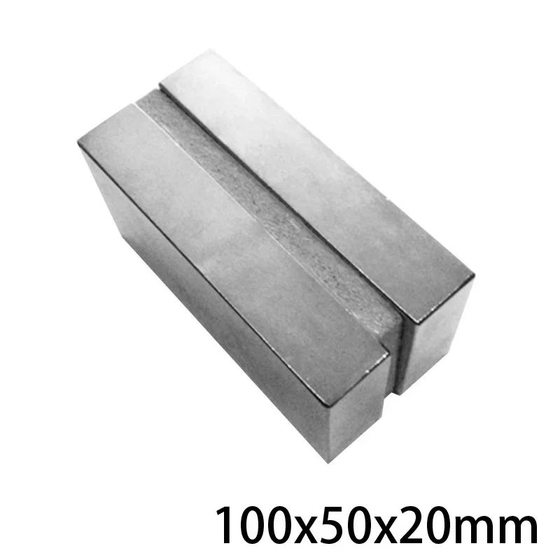 100x50x20 Big Super Strong Neodymium Magnets 100x50x20mm  Block Magnets 100x50x20 Permanent NdFeB Strong Magnets 100*50*20