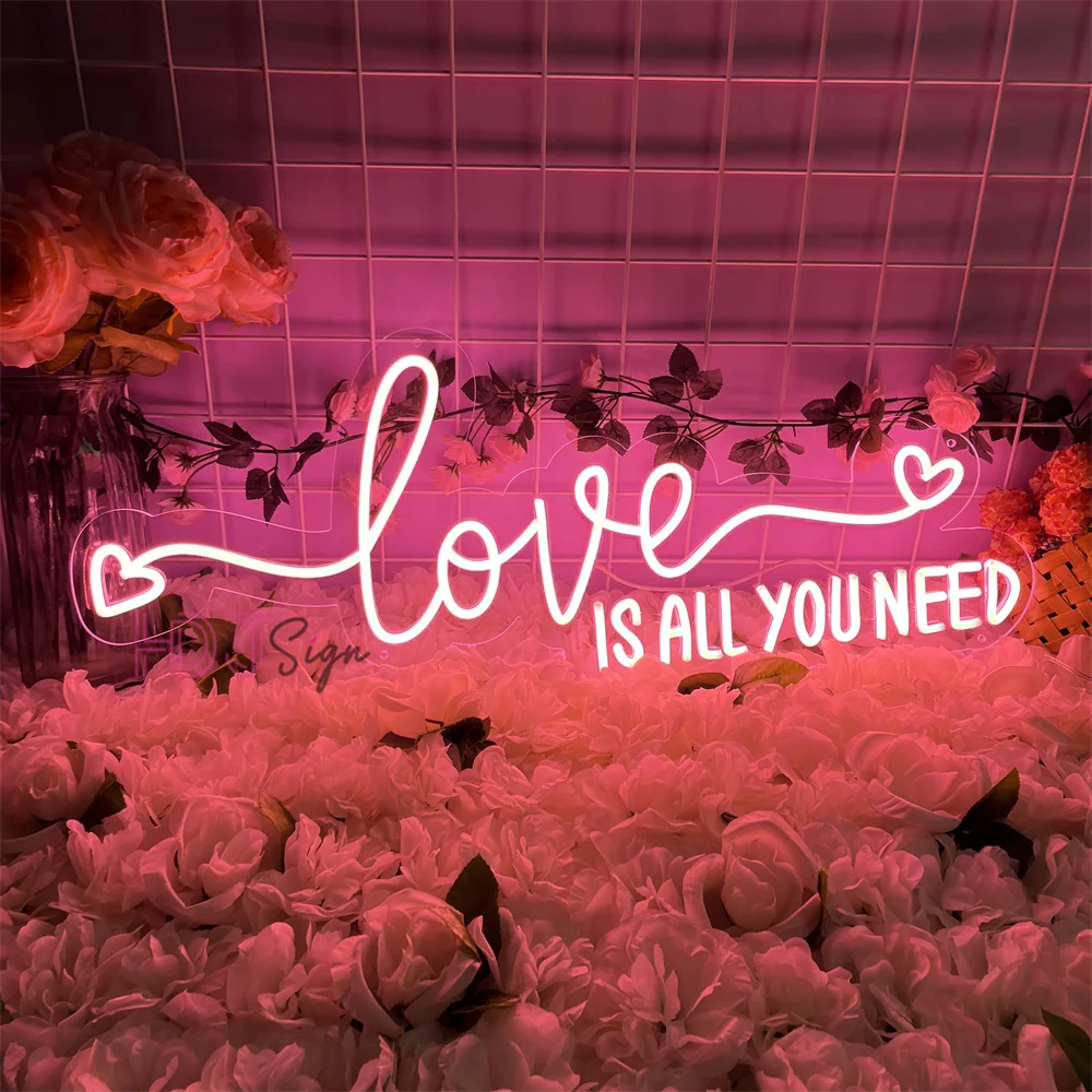 Love is all you need Neon Led Sign Wedding Wall Home Room Art Decor Neon Lights Signs Wedding Bedroom Decoration Signboard