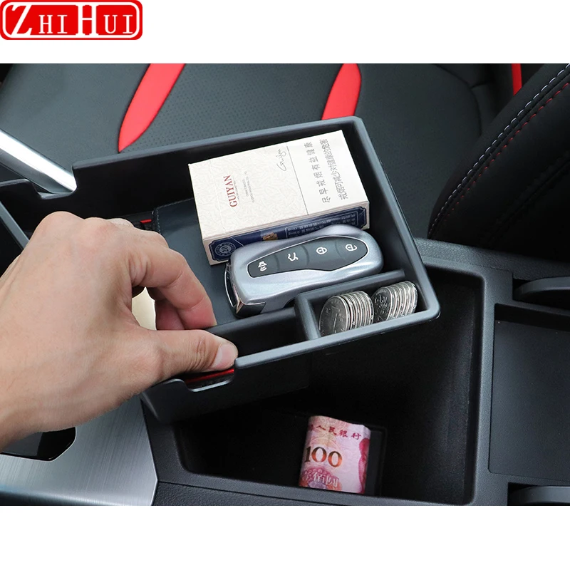 For Geely Tugella FY11 2020-2023 Car Center Console Organizer Storage Interior Armrest Storage Box Modification Auto Accessories