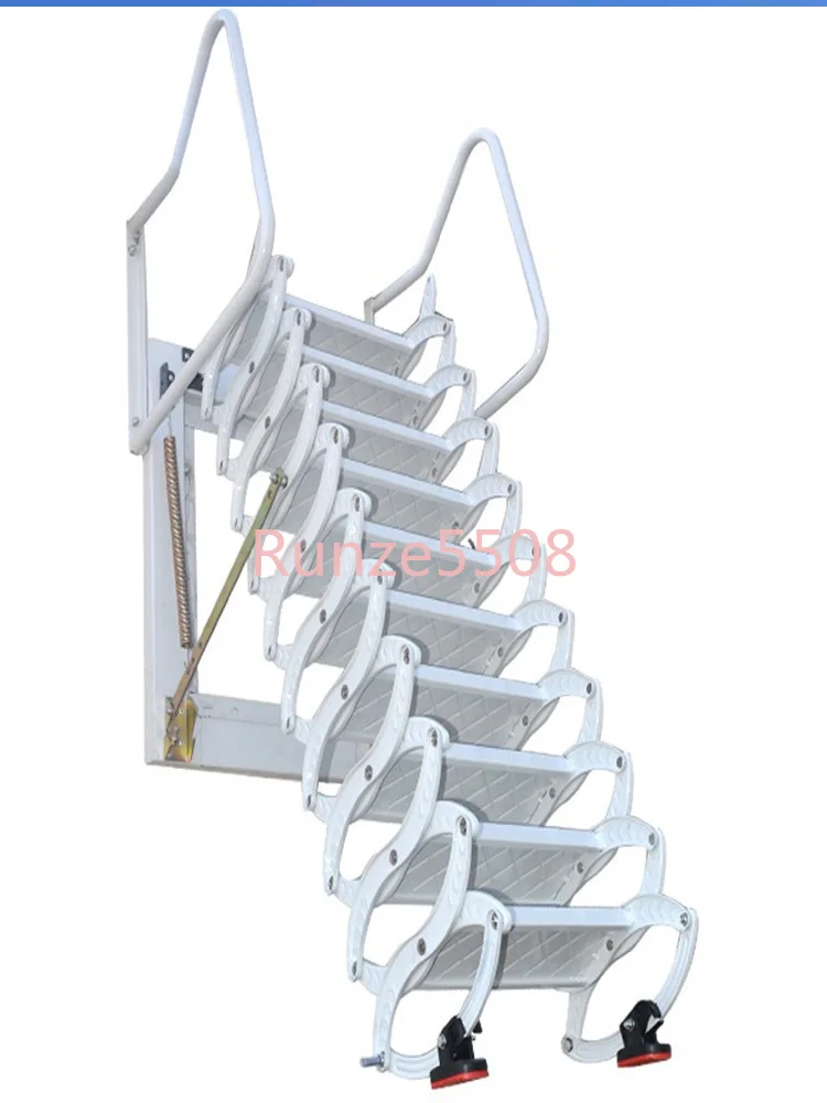 

Folding Ladder Manual Carbon Steel Folding Stairs Electric Remote Control Telescopic Retractable Loft Stairs Attic