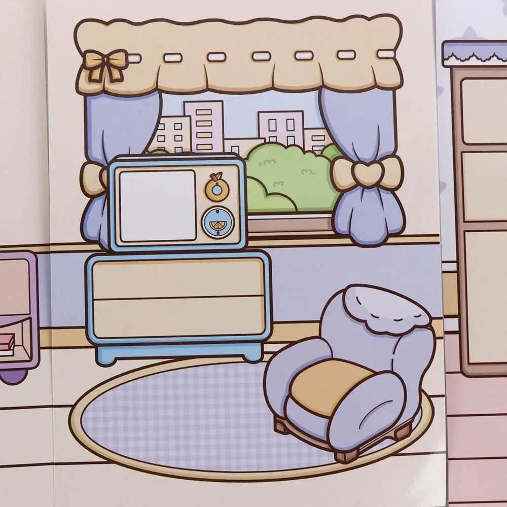 

Activity Books Pinch Music Quiet Book Sticker Book Paper Telado Busy Book Kawaii Cartoon DIY Scene Material Sticker Toddlers