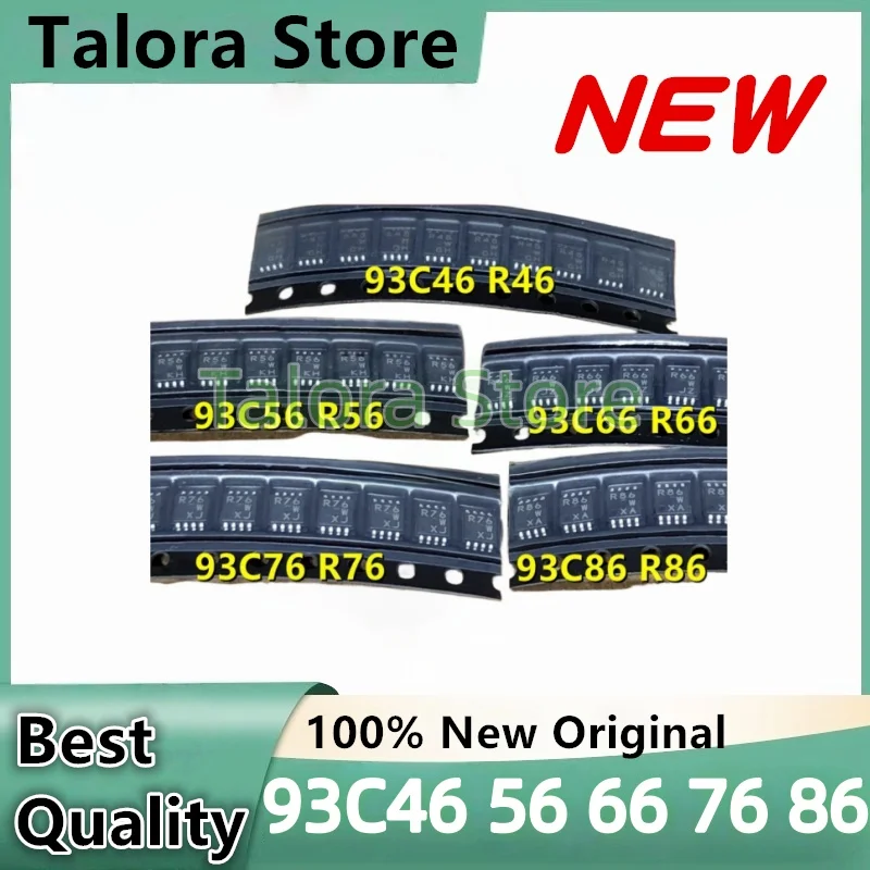 5PCS-50PCS/LOT 93C46 93C56 93C66 93C76 93C86 R46 R56 R66 R76 R86 Square instrument storage chip MSOP8