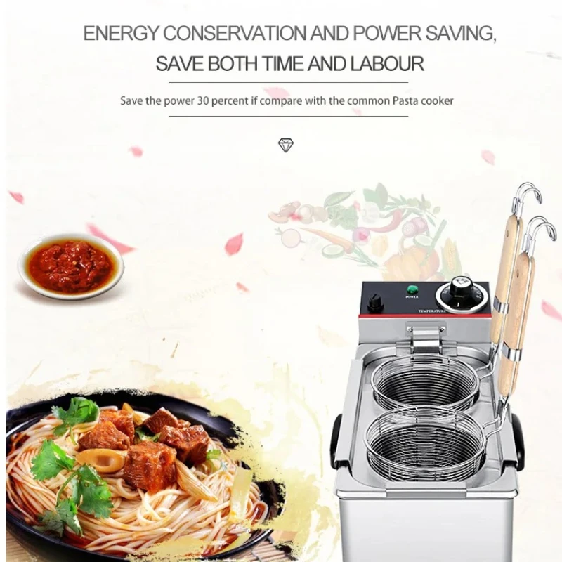 Commercial 4-Liter Stainless Steel Electric Pasta Cooker for Hotels and Restaurants Kitchen Equipment