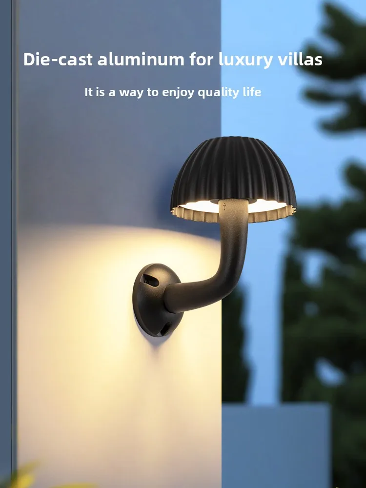 Outdoor LED Wall Lamp Villa Courtyard Waterproof IP55 Balcony Lighting Door Pillar Exterior Power-connected Terrace Warm Light