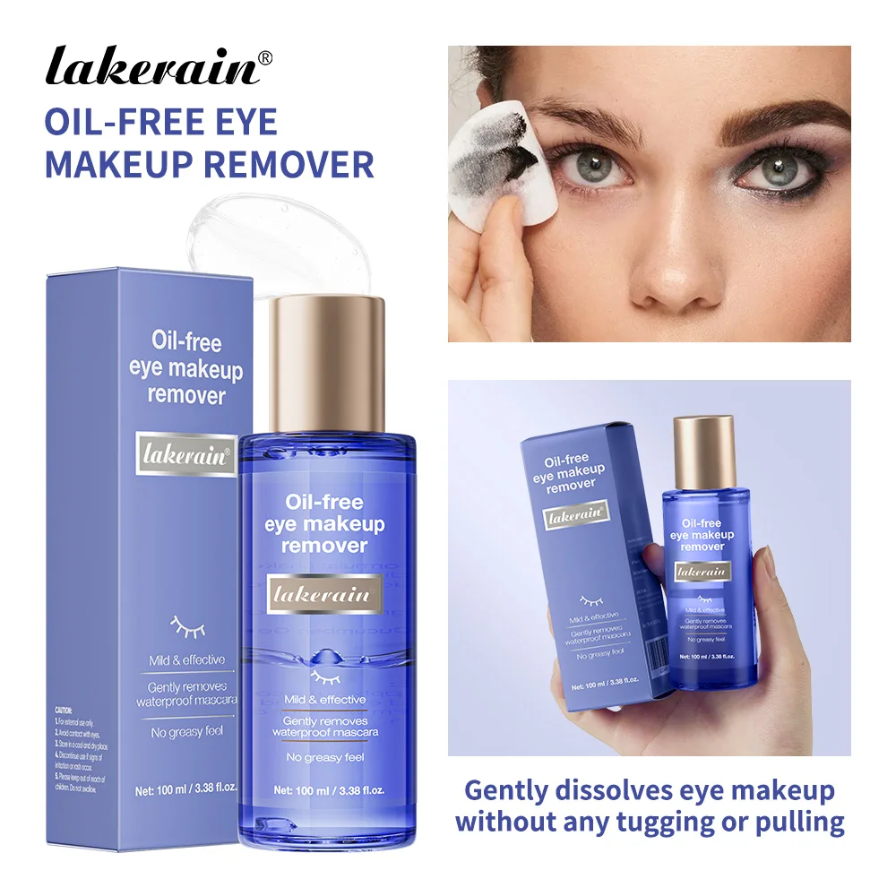Lakerain Gentle Makeup Remover Waterproof Formula Reinigt effectief Mascara Eyeliner Gepigmenteerde oogschaduw en wenkbrauwpommade