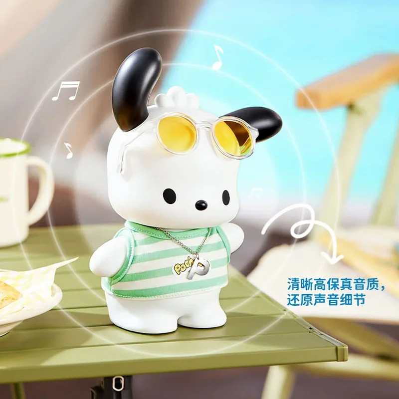 Kawaii Sanrio Pochacco głośnik Bluetooth kreskówka Anime głośnik bezprzewodowy przenośny głośnik ładowarka biurkowa prezenty dla dzieci dekoracji