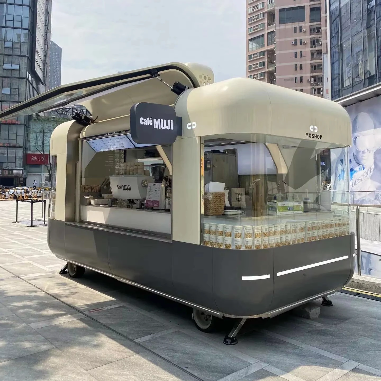 Customized Popular Temporary Coffee Shops, Food Kiosks, Low-cost Prefabricated Containers, Restaurants