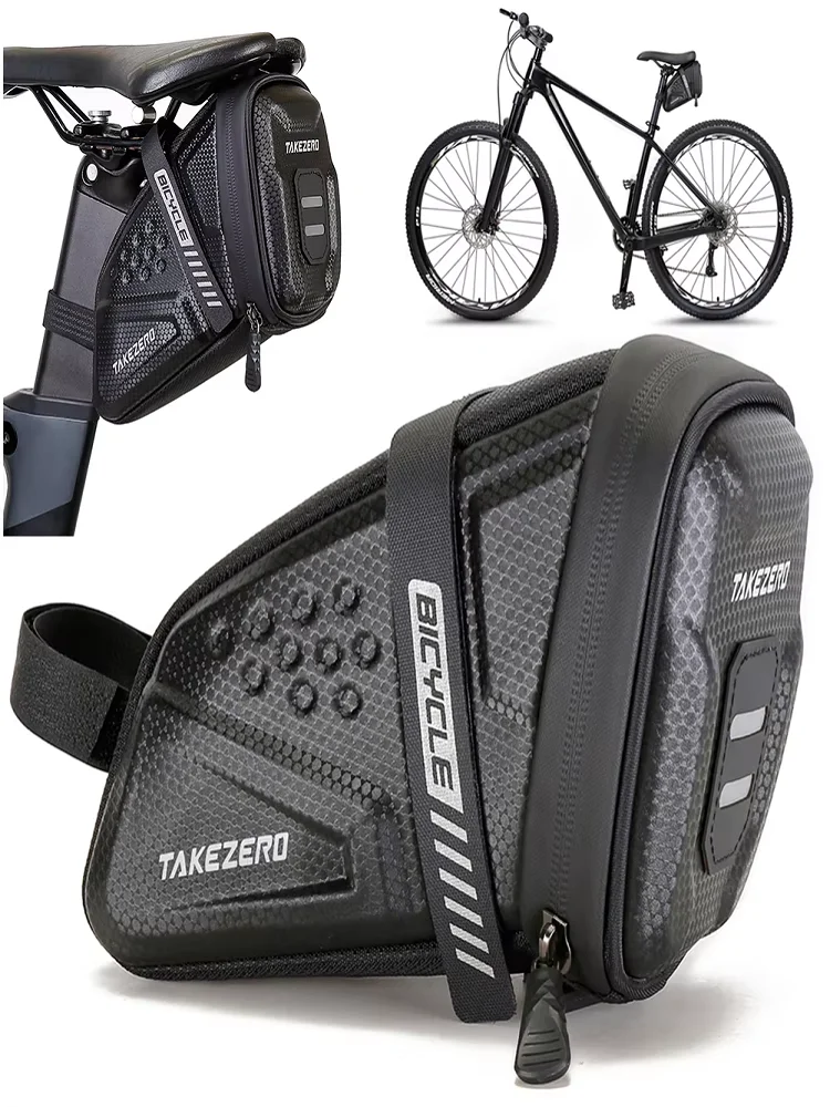 AliExpress Bike Saddle Bag 0.8/1/2/4/5L Small Waterproof Storage Black Tail Rear Pack Accessory Kit Tool