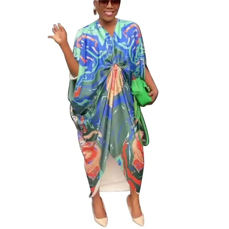 

Customized Dubai Turkey Abaya Dresses For Women 2025 Summer African Plus Size Boubou Africa Party Elegant Gown Traditional Long