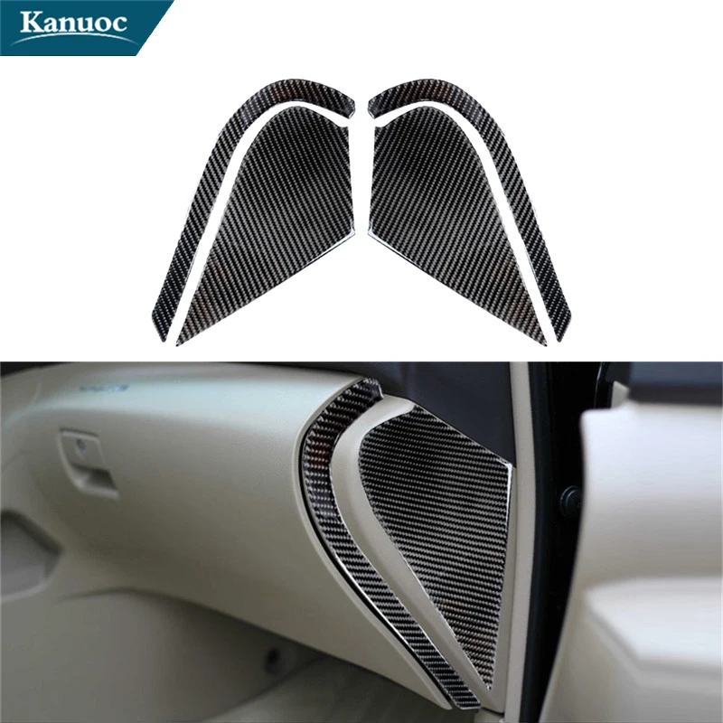 

For Toyota Highlander 2008 2009 2010 2011 2012 2013 Carbon Fiber Door Buffer Plate Stickers Car Interior Decorative Accessories