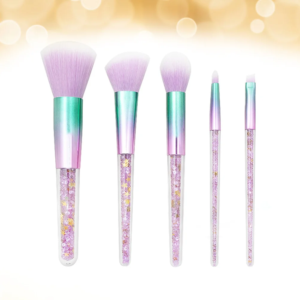 5-delig / 1 make-upborstelset Foundation Oogschaduwkit Borstels voor Lady The Face Professionele vloeibare damesblushwangen