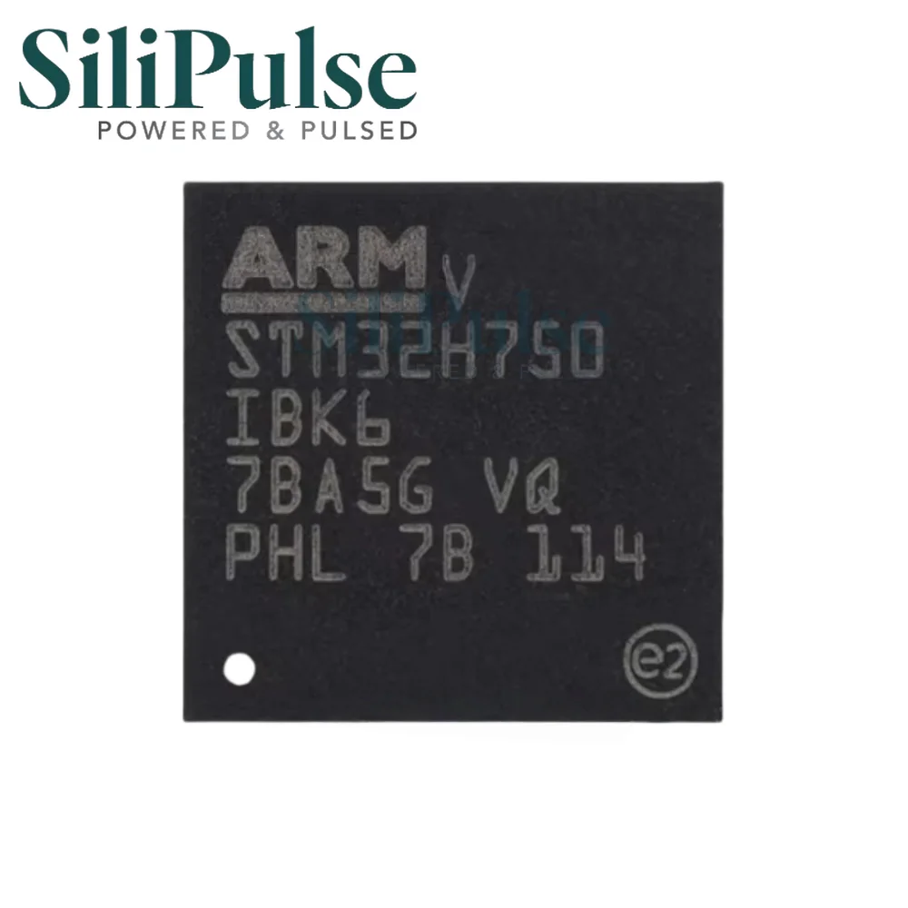 （1pcs）STM32H750IBK6 BGA-176 100% Original ARM Cortex-M7 MCU/MPU/SOC 1.62V~3.6V 140 1MB 480MHz 128KB Flash RAM Dual-Precision FPU