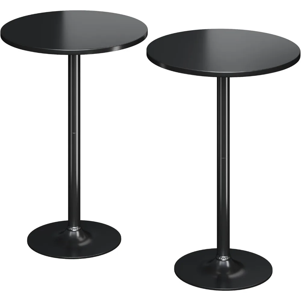 Bar round Tab MDF Cocktail Pub Bistro Table Modern Style Base Metal Flamaker