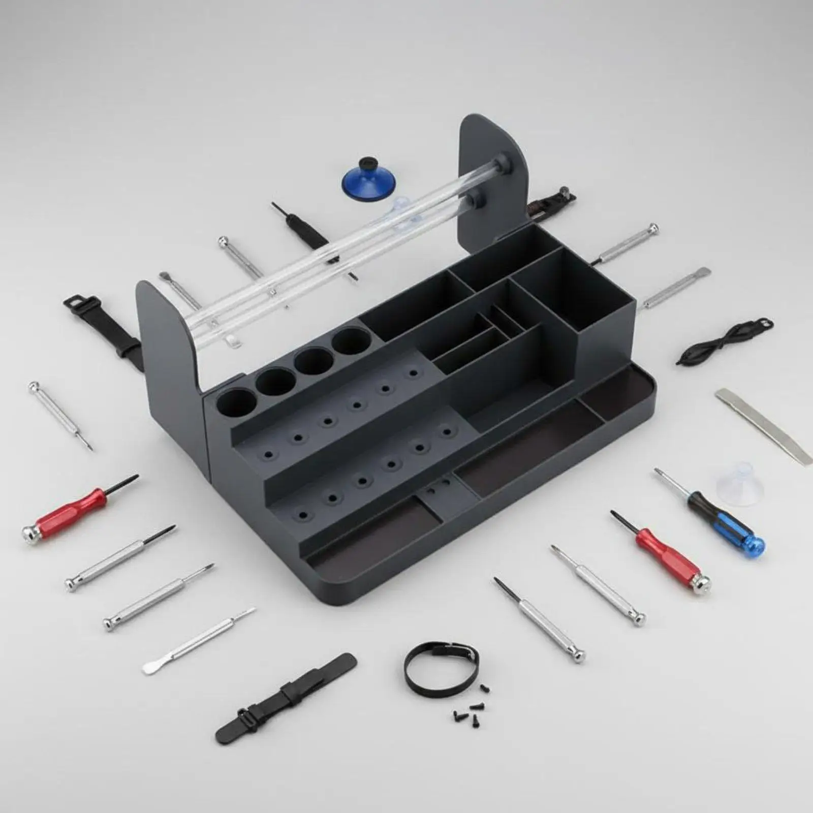 Phone Repair Tool Rack Large Capacity Workbench Tray Easy Assembly