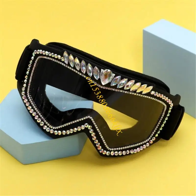 Retros Styles Goggles per occhiali da sole abbelliti festival musicali occhiali per appassionati biciclette 066c