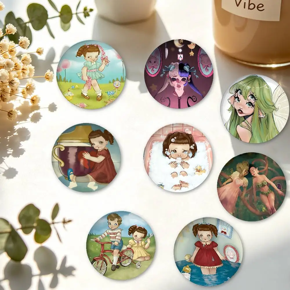 M-Melanie M-Martinez Cry Baby Badges Creative Tinplate Button PinsBrooch Creative Quotes Badge Clothes Gift For Kids Friends