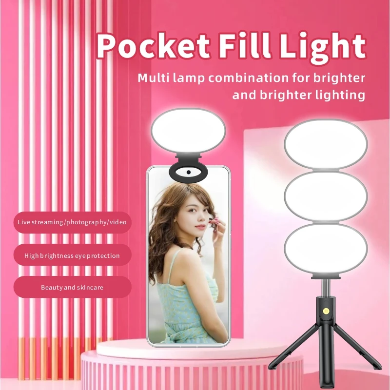 Mini LED Fill Light Pocket Portable Beauty Filter Lamp For iPhone Xiaomi Mobile Phones Macbook Computer Video Photography Lamps