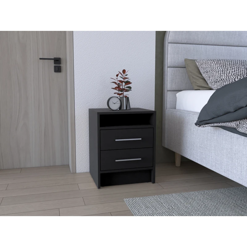 

Greter 24" Two-Drawer Night Stand With open shelf