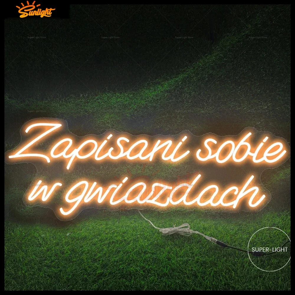 

LED Neon Sign Zapisani sobie w gwiazda 100cm Width Neon Sign Room Party Decoration Custom Neon Light for Birthday Party Gifts