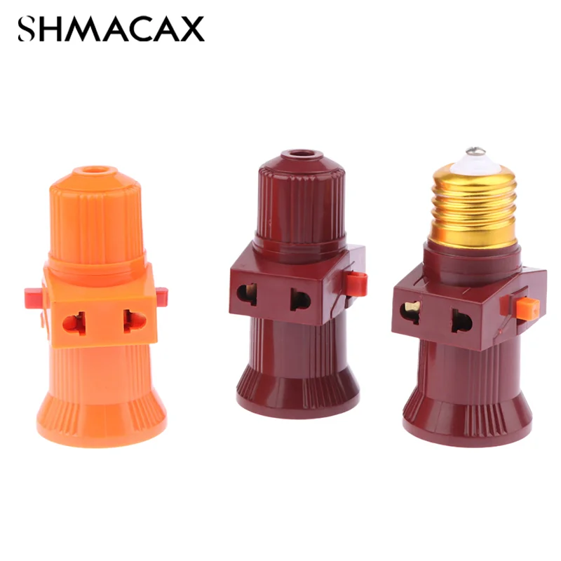 E27 Double Screw Multi-purpose Socket Switch Lamp Holder Plug Socket Lamp Base Lighting Accessories 110V-240V