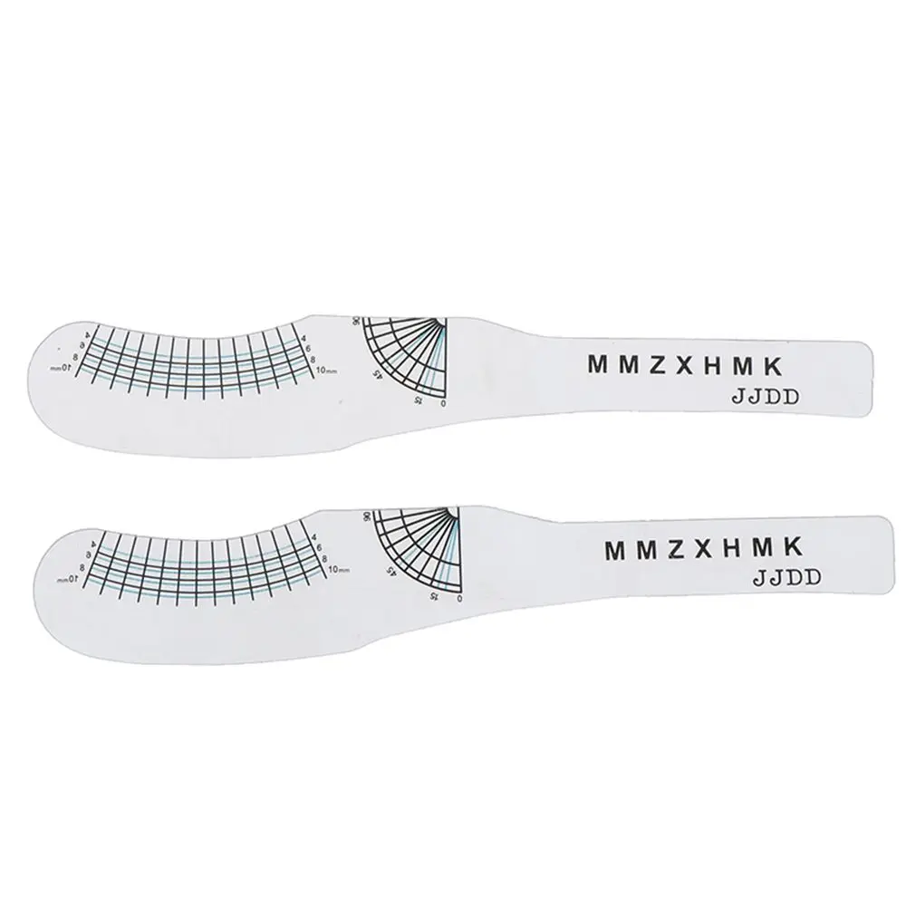 Beauty Tool Girls Lashes Symmetrical Positioning Eyelash Measuring Ruler Eyelashes Length Ruler Eyelashes Curling Degree Ruler