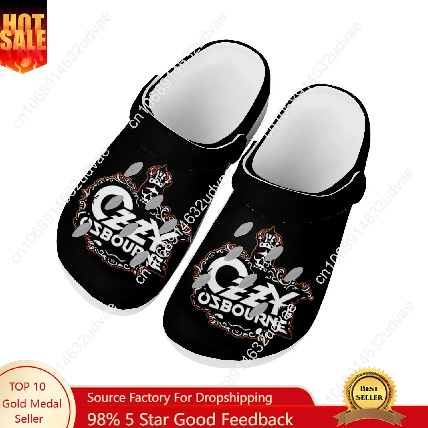 

Ozzy Osbourne Water Shoes Mens Womens Comfortable Fashion Home Garden Clogs Customizd Sandals Beach Breathable Hole Slippers