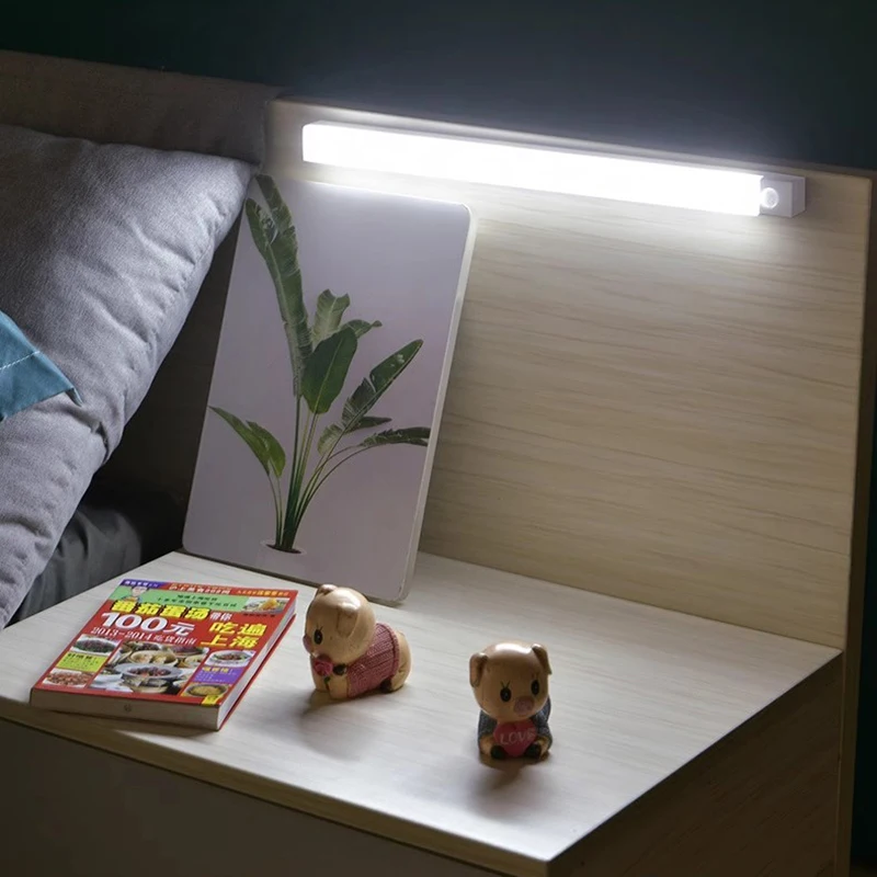 Usb Charging Led Light Bar  Motion Sensing Night Light Indoor Bookcase Wardrobe Cabinet Lamp Car interior Sensor Light for Floor